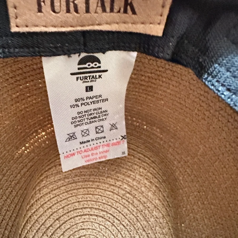 Classic Wide Brim Fedora Sun Hat with Black Band – Furtalk, Adjustable, Size L